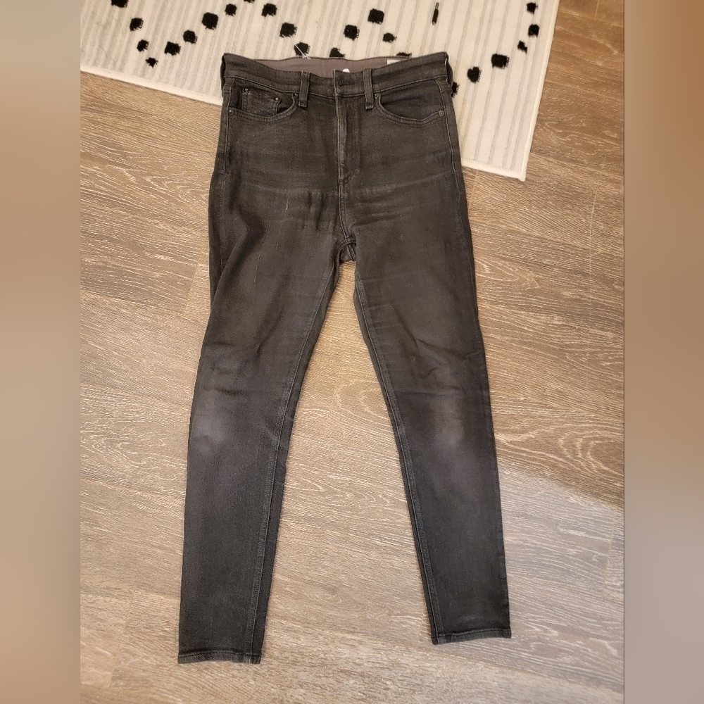 Rag and Bone‎ Nina High Rise Ankle Skinny Dark Gray/Black Jeans size 27